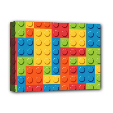 Lego Bricks, Colorful Dots Background Deluxe Canvas 16  x 12  (Stretched)  from ArtsNow.com