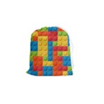 Lego Bricks, Colorful Dots Background Drawstring Pouch (Small)