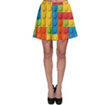 Lego Bricks, Colorful Dots Background Skater Skirt