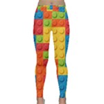 Lego Bricks, Colorful Dots Background Classic Yoga Leggings