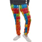 Lego Bricks, Colorful Dots Background Men s Jogger Sweatpants