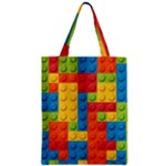 Lego Bricks, Colorful Dots Background Zipper Classic Tote Bag