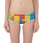 Lego Bricks, Colorful Dots Background Classic Bikini Bottoms