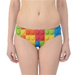 Lego Bricks, Colorful Dots Background Hipster Bikini Bottoms