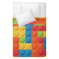 Lego Bricks, Colorful Dots Background Duvet Cover Double Side (Single Size) from ArtsNow.com