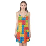 Lego Bricks, Colorful Dots Background Camis Nightgown 