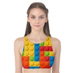 Lego Bricks, Colorful Dots Background Tank Bikini Top