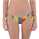 Lego Bricks, Colorful Dots Background Reversible Bikini Bottoms