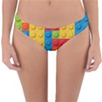 Lego Bricks, Colorful Dots Background Reversible Hipster Bikini Bottoms