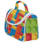 Lego Bricks, Colorful Dots Background Satchel Handbag