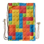 Lego Bricks, Colorful Dots Background Drawstring Bag (Large)