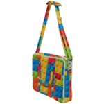 Lego Bricks, Colorful Dots Background Cross Body Office Bag