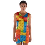 Lego Bricks, Colorful Dots Background Wrap Front Bodycon Dress