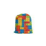 Lego Bricks, Colorful Dots Background Drawstring Pouch (XS)