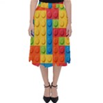 Lego Bricks, Colorful Dots Background Classic Midi Skirt