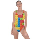 Lego Bricks, Colorful Dots Background Bring Sexy Back Swimsuit