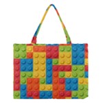 Lego Bricks, Colorful Dots Background Medium Tote Bag