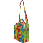 Lego Bricks, Colorful Dots Background Crossbody Day Bag