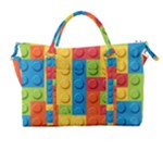 Lego Bricks, Colorful Dots Background Carry-on Travel Shoulder Bag