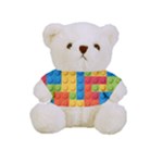 Lego Bricks, Colorful Dots Background Full Print Tee for Cuddly Teddy Bear