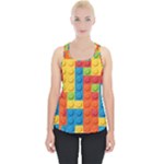 Lego Bricks, Colorful Dots Background Piece Up Tank Top