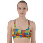 Lego Bricks, Colorful Dots Background Line Them Up Sports Bra