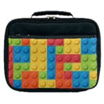 Lego Bricks, Colorful Dots Background Lunch Bag