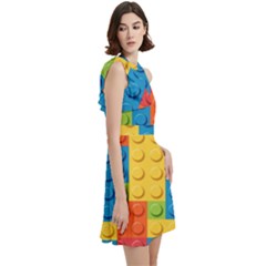 Cocktail Party Halter Sleeveless Dress With Pockets 