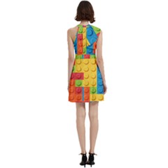 Cocktail Party Halter Sleeveless Dress With Pockets 