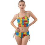 Lego Bricks, Colorful Dots Background Mini Tank Bikini Set