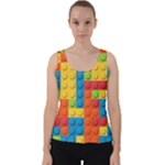 Lego Bricks, Colorful Dots Background Velvet Tank Top