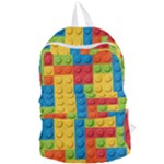 Lego Bricks, Colorful Dots Background Foldable Lightweight Backpack