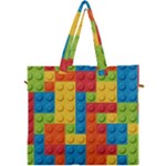 Lego Bricks, Colorful Dots Background Canvas Travel Bag