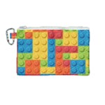 Lego Bricks, Colorful Dots Background Canvas Cosmetic Bag (Medium)