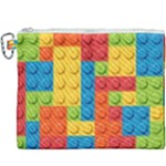 Lego Bricks, Colorful Dots Background Canvas Cosmetic Bag (XXXL)