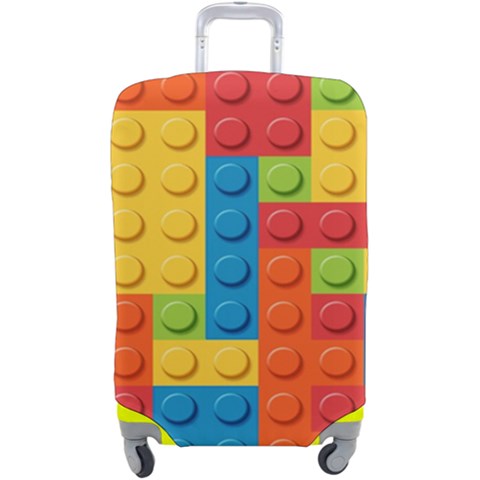 Lego Bricks, Colorful Dots Background Luggage Cover (Large) from ArtsNow.com