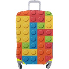 Lego Bricks, Colorful Dots Background Luggage Cover (Large) from ArtsNow.com