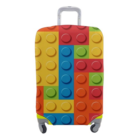 Lego Bricks, Colorful Dots Background Luggage Cover (Small) from ArtsNow.com