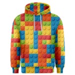 Lego Bricks, Colorful Dots Background Men s Overhead Hoodie