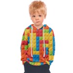 Lego Bricks, Colorful Dots Background Kids  Overhead Hoodie