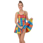 Lego Bricks, Colorful Dots Background Inside Out Casual Dress