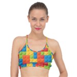 Lego Bricks, Colorful Dots Background Basic Training Sports Bra