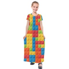 Kids  Short Sleeve Maxi Dress 