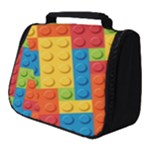 Lego Bricks, Colorful Dots Background Full Print Travel Pouch (Small)