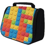 Lego Bricks, Colorful Dots Background Full Print Travel Pouch (Big)