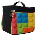 Lego Bricks, Colorful Dots Background Make Up Travel Bag (Small)