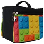 Lego Bricks, Colorful Dots Background Make Up Travel Bag (Big)