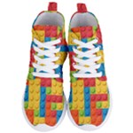 Lego Bricks, Colorful Dots Background Women s Lightweight High Top Sneakers