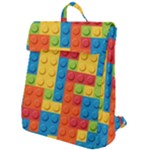 Lego Bricks, Colorful Dots Background Flap Top Backpack