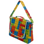 Lego Bricks, Colorful Dots Background Box Up Messenger Bag